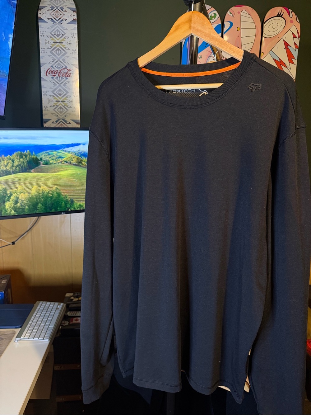 Fox Foxtech Long Sleeve Shirt in Black XXL Like New